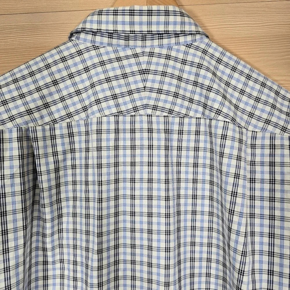 J.McLaughlin Men's‎ XL Long Sleeve Button Up Shirt Checkered Plaid 100% Cotton - Picture 7 of 9